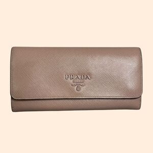 Prada Saffiano Flap Continental Wallet